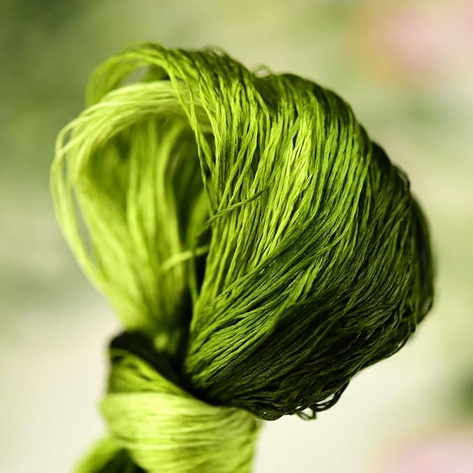 Natural 100% Silk Thread, Handmade Embroidery Thread Silk Floss 10 Colors 110m Each (44)