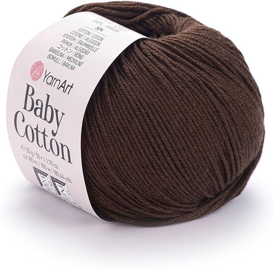 YarnArt Baby Cotton Yarn Knitting Baby Amigurumi Soft 50% Cotton, 50% Acrylic 1.76 Oz, 180.44 Yds (1, 408)