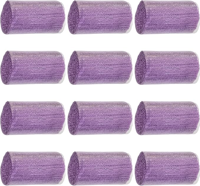 Yglnden 12 Rolls Latch Hook Kit Colorful Yarn Bundles Cut Rug DIY Latch Hook for Handmake Craft Sewing Knitting for Adults (Purple #20)