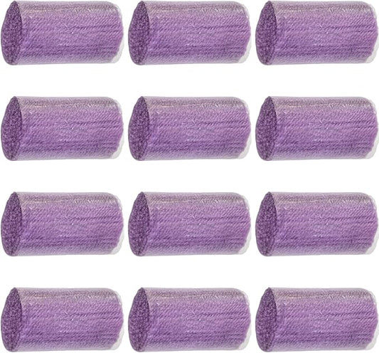 Yglnden 12 Rolls Latch Hook Kit Colorful Yarn Bundles Cut Rug DIY Latch Hook for Handmake Craft Sewing Knitting for Adults (Purple #20)