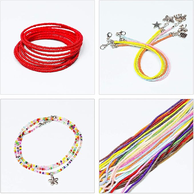 Bala&Fillic Size 11/0 Glass Seed Beads About 15600 pcs in Box, Craft Seed Beads for Making Bracelets Necklace Earring Jewelry (About 650pcs/Color, 24 Colors
