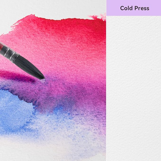LIGHTWISH Watercolor Paper Bulk, 100% Cotton Cold Press 450gsm, 2 Pack, Total 30 Sheets A5 Hole-Punched Replaceable Paper for Artists, Adults,Students,5.8 * 8.2 Inches