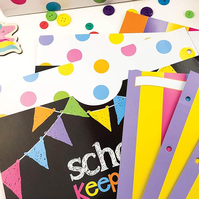 Denise Albright School Memory Scrapbook (3 Sets) Refill Extra Pockets and Photo Pages Kits for Class Keeper® Memory Keepsake Book for Girls and Boys