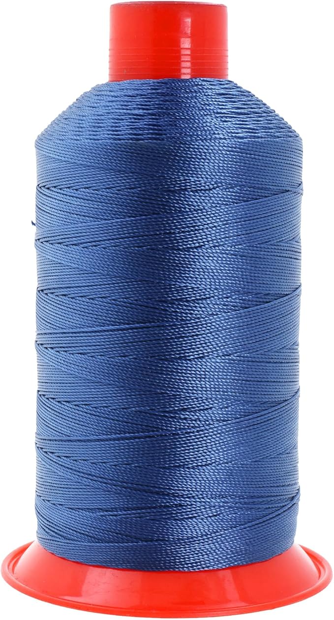Mandala Crafts Size 207 630D T210 Bonded Nylon Thread - Denim 800 YDs Tex 210 Heavy Duty Sewing Threads for Leather, Jeans, Weaving, Outdoor Marine Upholstery
