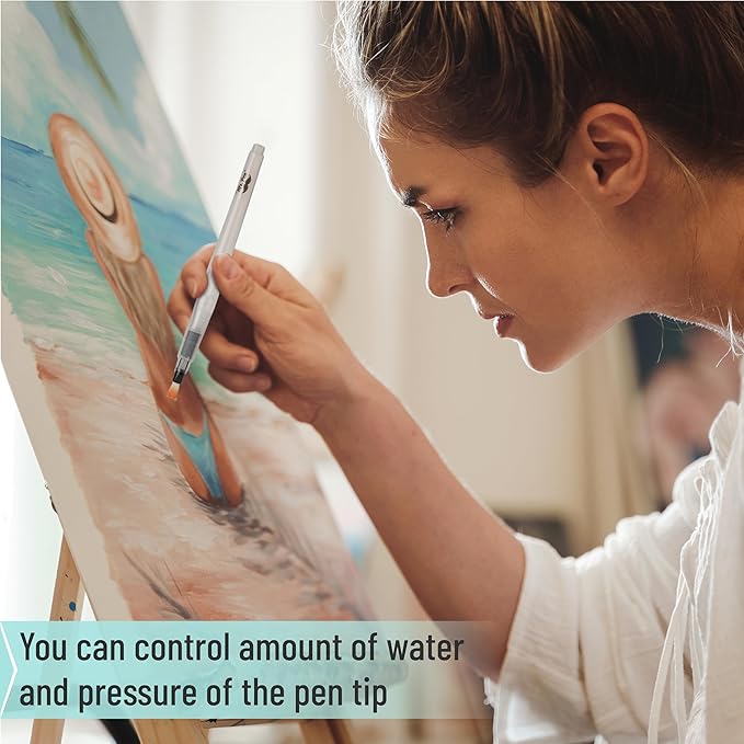 Mr. Pen- Watercolor Brush Pens, 9 pcs, Watercolor Brushes Set, Water Brush Pen, Water Color Pens, Refillable Brush Pen