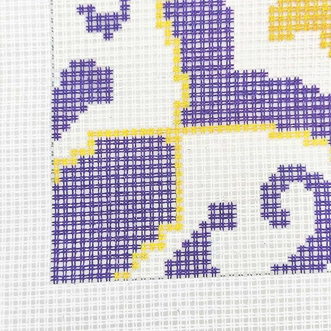 Howie's Needlepoint Needlepoint Kits for Adults, Pillow Front Cross Stitch Kit with Embroidery Pattern on Canvas, Yarn, 2 Needles and Instruction, 16 x 16inch(Vintage Pattern)