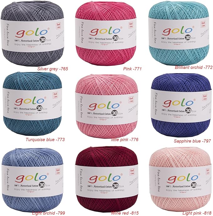 golo Crochet Thread Size 30 Yarn for Hand Knitting Golden Yanr 603