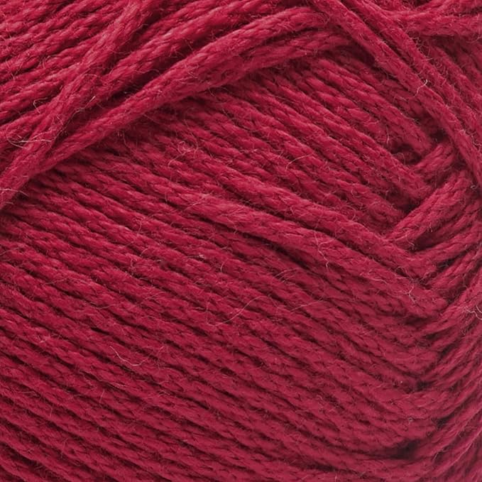 Caron All Day Cotton Yarn - 100g/3.5oz - 100% Mercerized Cotton - 173 Yards Bundle with Bella's Crafts Stitch Markers (Red Lip)