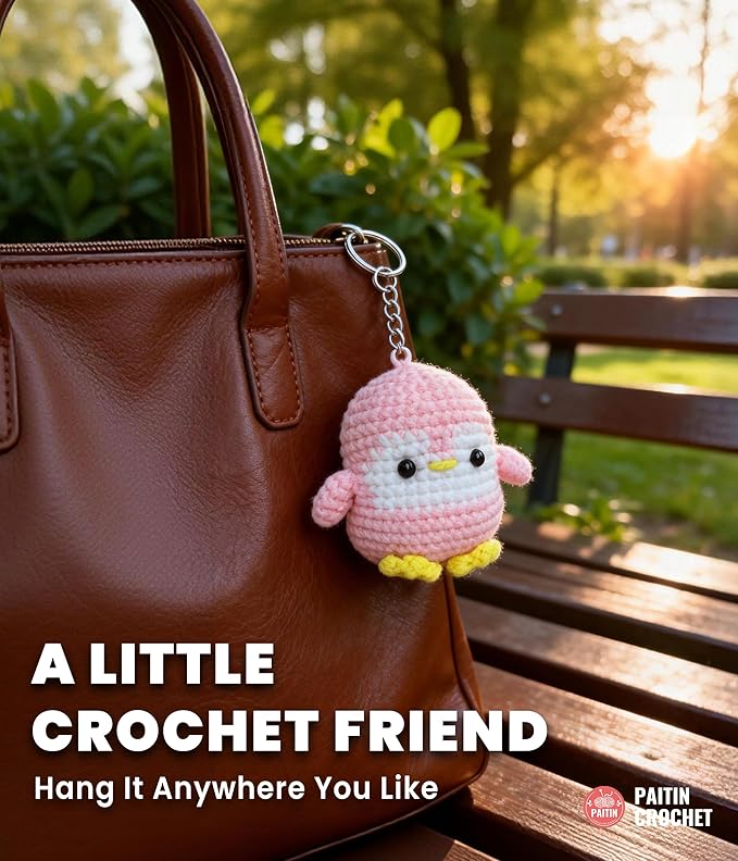 PAITIN Crochet Kit for Beginners – DIY Crochet Craft Project, Easy Handmade Yarn Art Kit for Adults with Step-by-Step Video Tutorial