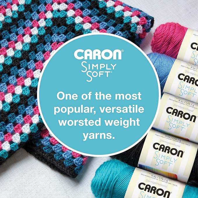 Caron Simply Soft Dark Sage Yarn - 3 Pack of 170g/6oz - Acrylic - 4 Medium (Worsted) - 315 Yards - Knitting/Crochet