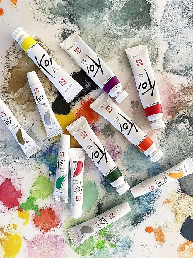 SAKURA Koi Water Color Paint, 5ml Tubes, 24 Colors XMW5L-24SET