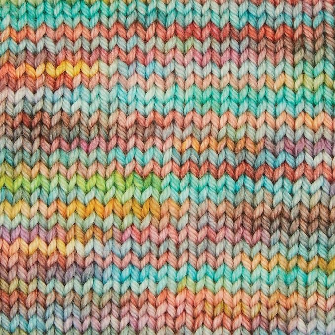 KnitPro Symfonie Fingering Weight Hand Dyed Variegated Yarn Skein | Extra Fine Merino Wool & Polyamide Blend for Knitting & Crocheting, Oeko-TEX Certified 400m, 100g | Terra Mystic Lagoon