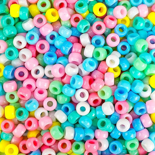pony beads 1000+pcs acrylic kandi beads refill plastic pastel beads pony beads for diy crafts braids bracelets mixed macaron color beads1