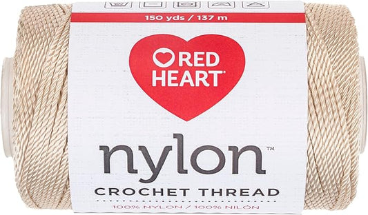 Red Heart Crochet Thread Natural 1 Pack of Crochet - Nylon - Size 18-150 Yards - Knitting/Crochet