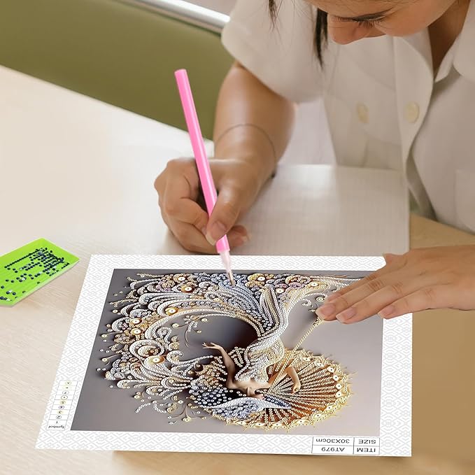 AiYuanzsh 5D Special Shaped Diamond Painting Kit - Charming Goddess Design, Unique Crystal Rhinestone Diamond Art Set for Beginners and Adults, Perfect for Home Wall Decor and Holiday Gifts