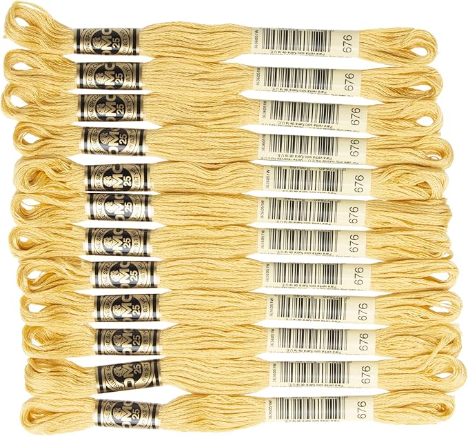 DMC 6-Strand Embroidery Cotton Floss, Light Old Gold