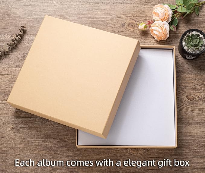 Super Large Photo Album Self Adhesive Scrapbook Album for 4×6 5×7 8×10 10×12 or Bigger Pictures DIY Magnetic Linen Cover Album 80Sheets/160Pages DIY Photo Album(White)