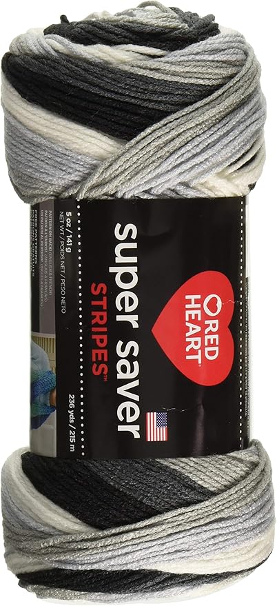 RED Heart Super Saver Yarn, Stripe - Newspaper