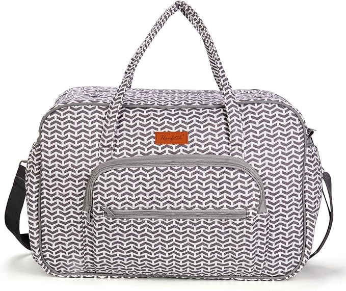 Yarn Storage Organizer, Knitting Crossbody Bag, Large Crochet Tote Bag Yarn Holder Case for Carrying Projects, Knitting Needles, Crochet Hooks and Other Accessories (Gray-Arrow)