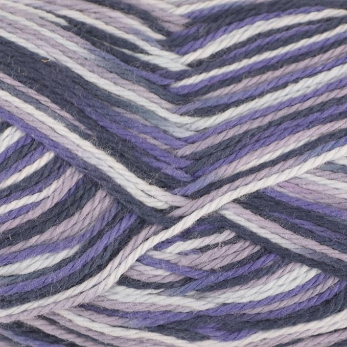 JubileeYarn Cotton Select Yarn - 50g/Skein Sport Weight - Blueberry Pie - 4 Skeins