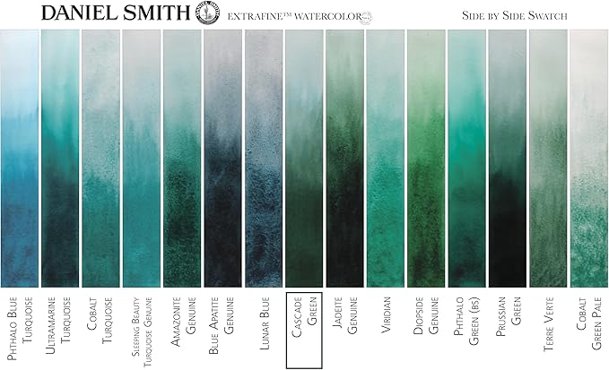 Daniel Smith 284610142 Extra Fine Watercolors Tube, 5ml, Cascade Green, 0.17 Fl Oz (Pack of 1)