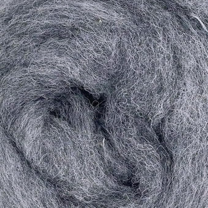 Corriedale Carded Sliver Wool Roving Variety Bundle | Best Core Wool for Needle Felting, Spinning, Wet Felting, Weaving, Dryer Balls, Yarn Roving - Ethically Sourced (Shadowlands)
