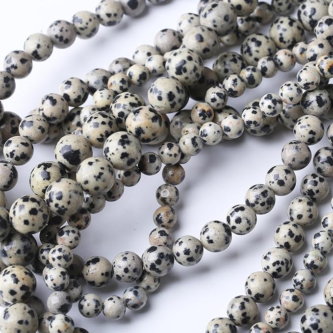 Quail Egg Stone Beads for Jewelry Making DIY Gemstone Round Crystal Bracelet Necklace 1 Strand 15.5inch 4MM