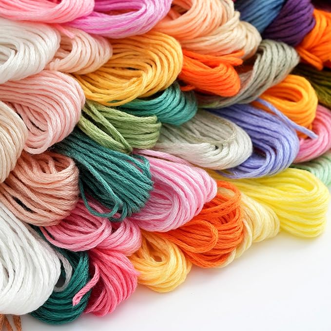 447 Colors Embroidery Floss Complete Set, Friendship Bracelet String, 8.7in 6-Strand Cross Stitch Thread Polyester Embroidery Thread