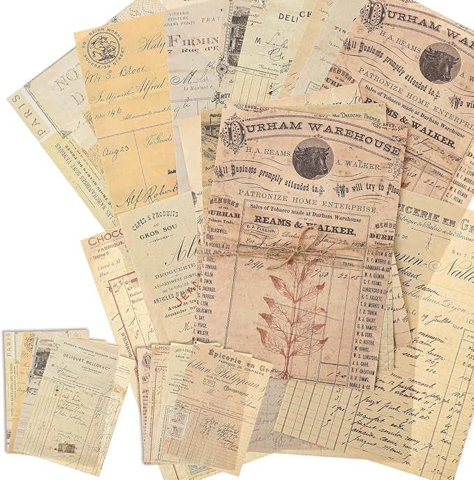 Zonon 114 Pieces 2 Sets Junk Journal Pages Vintage Pack Craft Paper Junk Journal Vintage Paper for Albums Planner Decorative Crafts Embellishment Supplies(Daily List)