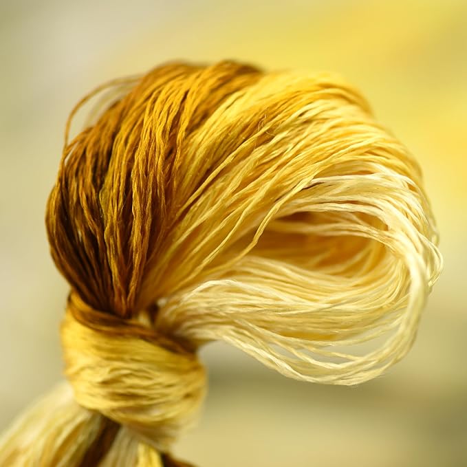Natural 100% Silk Thread, Handmade Embroidery Thread Silk Floss 7 Colors 110m Each (51)