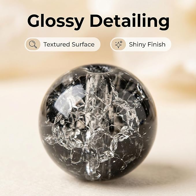 Glass Crystal Beads for Jewelry Making Kit, 6 Colors 300 PCS Colorful 10 mm Glass Beads for Bracelets Home Decor DIY Crafts Bracelet Necklace Supplies with Hemp Rope Handmade Polished Elastic Strings