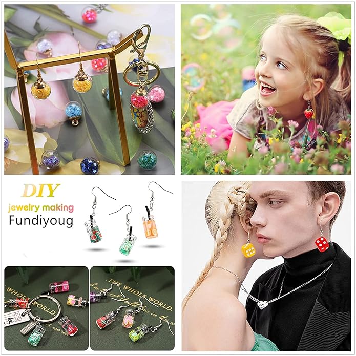 Resin Ice Cream Flower Dice Pendant Charms Colorful DIY Pendant Making Charm for Bracelet Necklace Earrings Keychain Craft