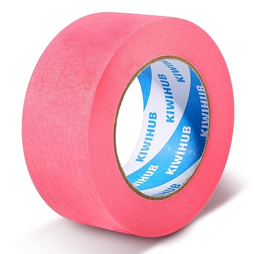 Pink Painters Tape,2 inch x 60 Yards x 3 Rolls (180 Yards Total) - Medium Adhesive Masking Tape for Painting,Labeling,DIY Crafting,Decoration and School Projects