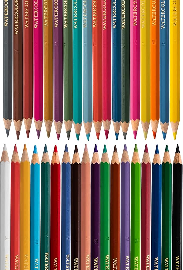 Pentel Arts Watercolor Pencil Set - Assorted Colors, 36-Pack (CB9-36)