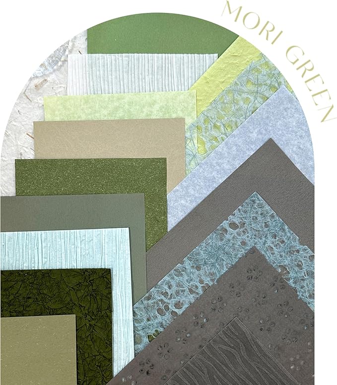 30Pcs Handmade Textured Scrapbook Paper&Mesh Fabric set - Unique A5 sheet Craft Mulberry Special Rice Paper Mix for Scrapbooking Junk Journaling Supplies Card Collage DIY Materials, 5.8x8.2 inches
