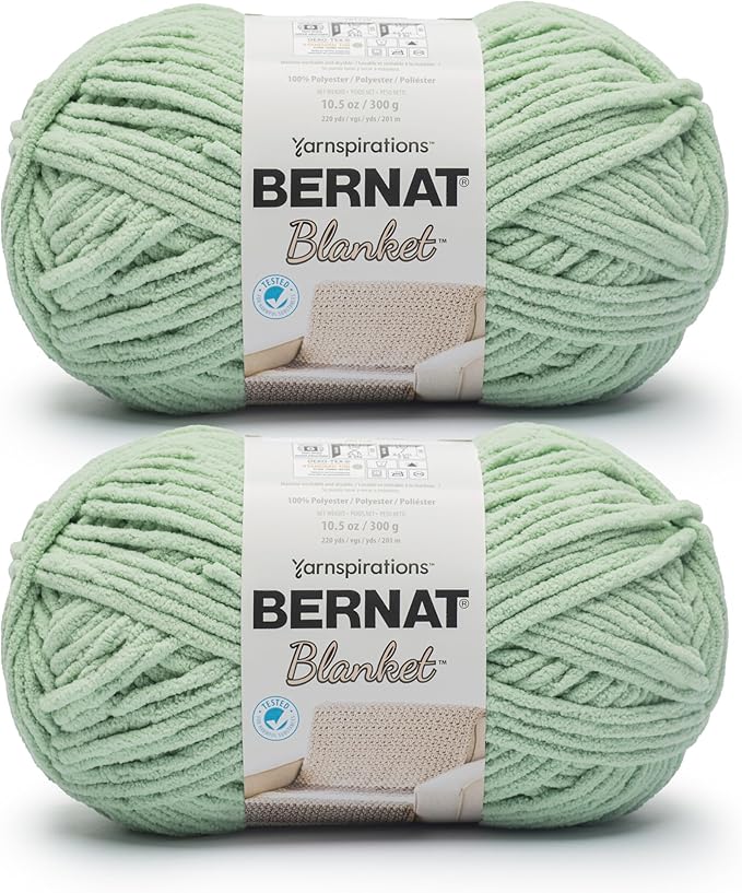 Bernat Blanket BB - 2 Pack of 220 Yards/10.5 oz Spring Grass 100% Polyester Yarn