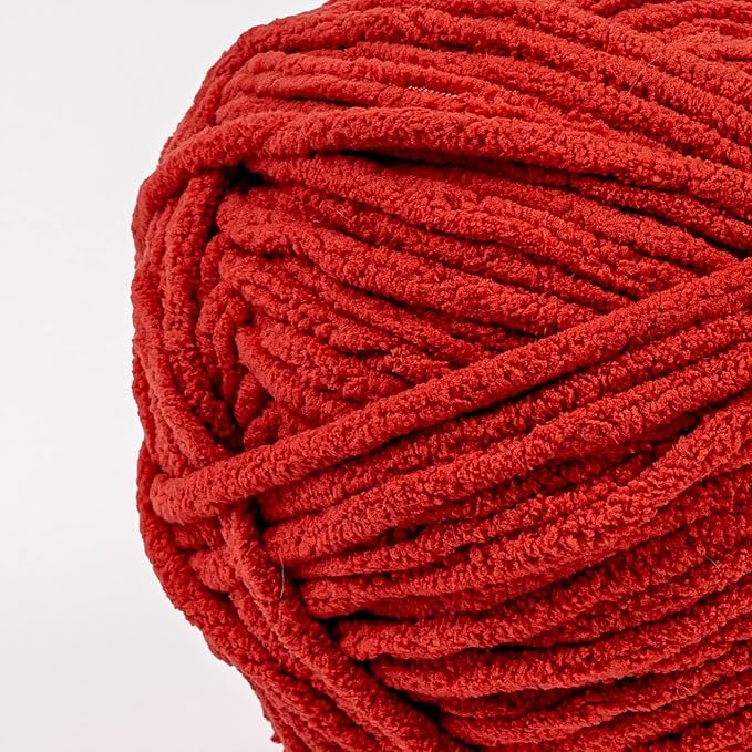 Crafted By Catherine Blanket Solid Yarn - 2 Pack (213 Yards Each Skein), Cinnabar, Gauge 6 Super Bulky