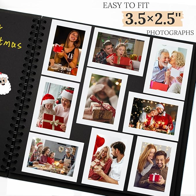 Scrapbook 10x10 Inch DIY Scrapbook Album Hardcover Kraft Paper Scrap Book Photo Albums 40 Pages Perfect for 4x6 / 5x7 Photos Memory Book for Family, Wedding