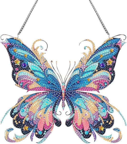 Diamond Art Kits for Adult Welcome Design Special Shape Acrylic Hanging Pendant Crystal Mosaic Home Wall Door Window Decor with Chain Handmade Gift