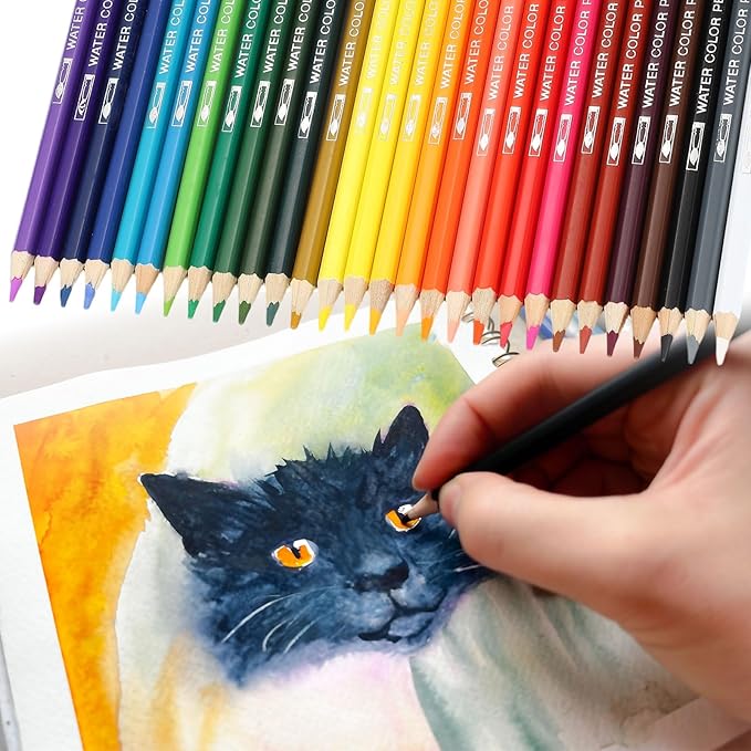 PATIKIL Watercolor Pencils, Pink Color Pencil Set Sketch Coloring Drawing Colored Pencils Bulk Artist Drawing Supplies for Adult Coloring Book Blending, 3 Pcs
