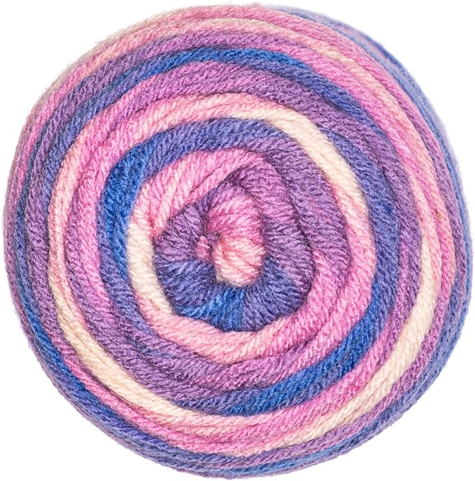 Red Heart Super Saver Ombre Party Yarn - 2 Pack of 283g/10oz - 100% Acrylic - #4 Worsted (Medium) - 482 Yards - Knitting/Crochet