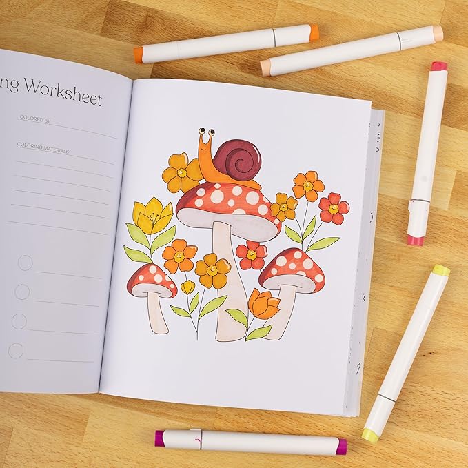 Elyse Breanne Design, Garden Avenue Coloring Book, 40 Coloring Pages for Gardeners, 8.5x10 inches