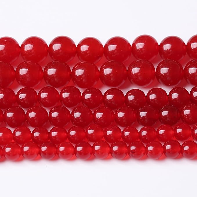 Carnelian Stone Beads for Jewelry Making DIY Bracelet Necklace Gemstone Round Crystal 1 Strand 15.5inch 35PCS 10MM