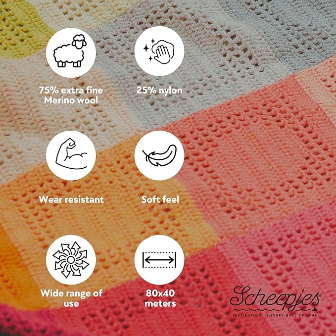 Scheepjes Metropolis Color Pack, 80 x 10 g Wool/Nylon Mini Skeins, Pack of 1