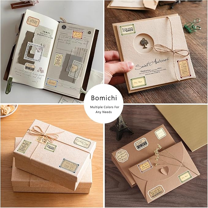 94 Pcs Vintage Label Stickers, Retro Tag Aesthetic Stickers for Scrapbooking Junk Journal Bullet Journal Collage Diary DIY Crafts