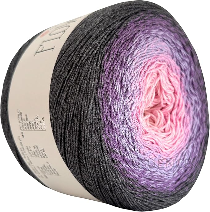 Yarn Art YarnArt Flowers Yarn 55% Cotton 45% Acrylic 250gr 1094yds Multicolor Cotton Yarn Rainbow Crochet Yarn Spring Summer - 1 Fine Sport Skein (276)