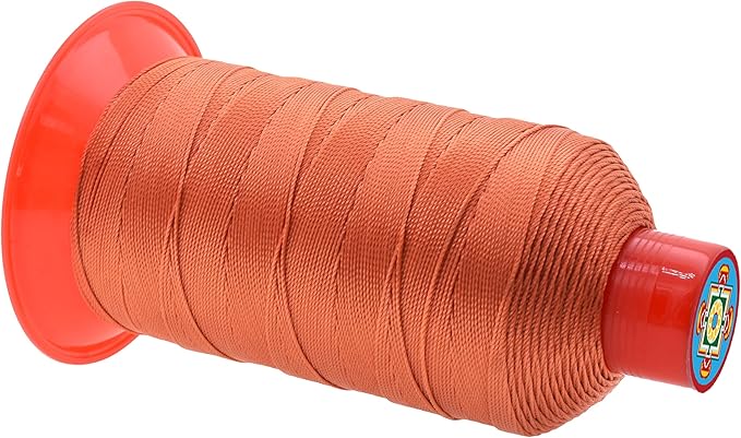 Mandala Crafts Size 277 840D T270 Bonded Nylon Thread - Rust 800 YDs Tex 270 Heavy Duty Sewing Threads for Leather, Jeans, Weaving, Outdoor Marine Upholstery