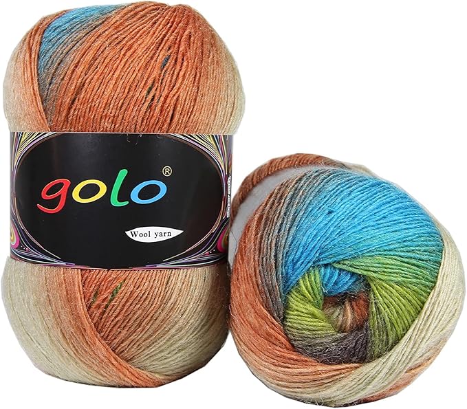 golo Wool Yarn for Knitting 550yd 0.32Ib Cashmere Yarn for Crocheting