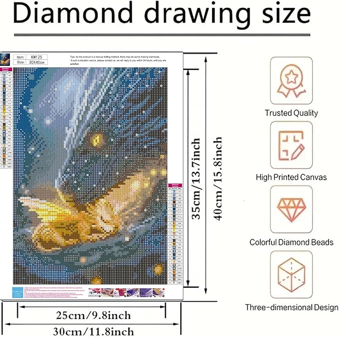 BYGFHLYW 5D Dragon Diamond Painting Kits for Adults, Dragon Diamond Art Kits for Adults Beginner, DIY Full Drill Diamond Dot Gem Painting for Home Wall Decor 12x16inch