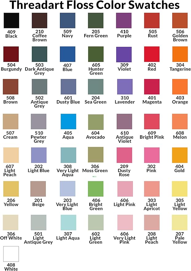 12 Skeins ThreadArt Premium Egyptian Long Fiber Cotton Embroidery Floss | Light Yellow | 6 Strand Divisible Thread 8.75yds Each for Hand Embroidery, Friendship Bracelets, Cross Stitch and Crafts